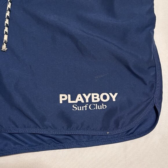 PlayBoy Surf Club Mens Swim Trunks Bathing Suit Blue Size Medium - Picture 2 of 11